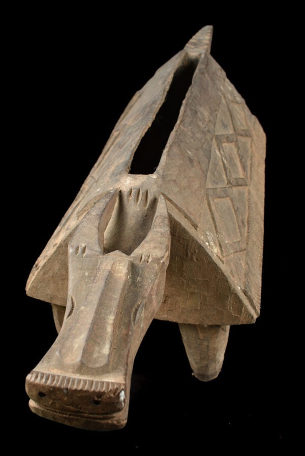Zoömorphic Slit Drum – Wood – Lobala – DR Congo - 8