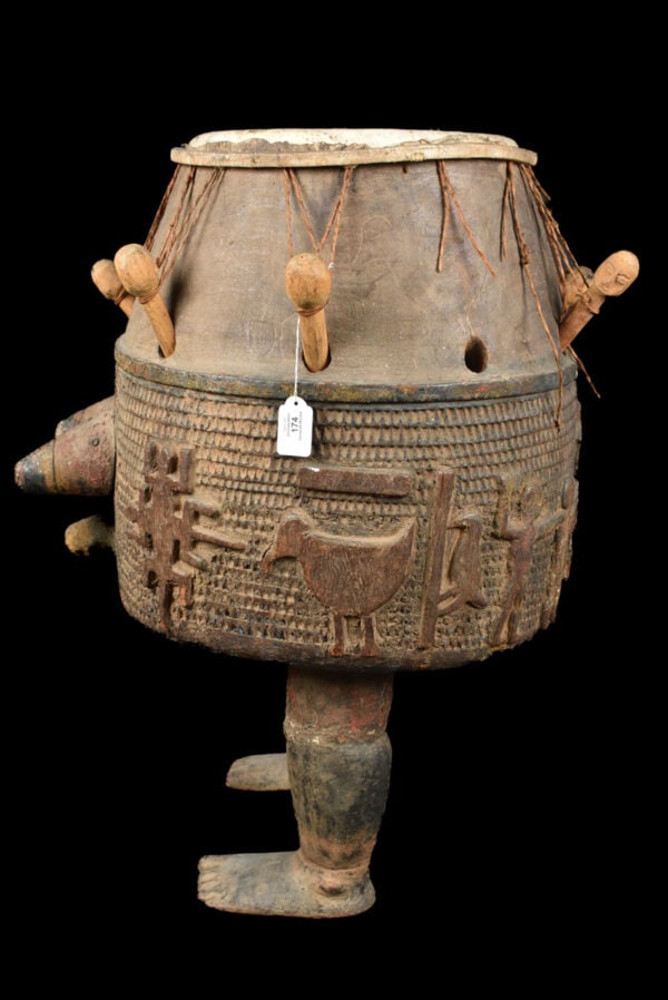 “Nntan“ or “Ompe“ Drum – Wood, Leather – Ashanti – Ghana - 6