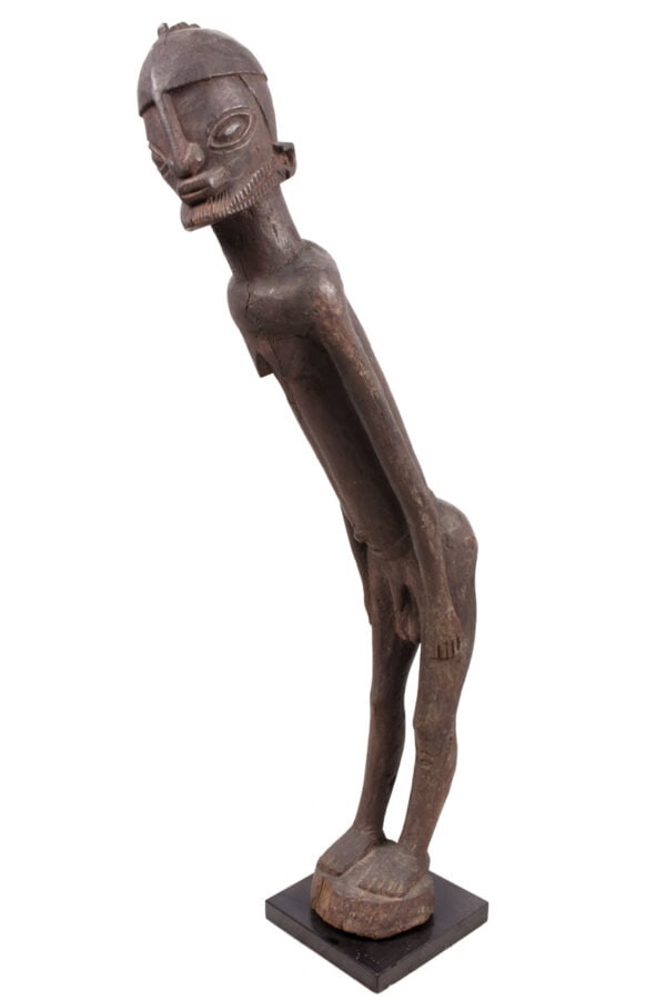 Ancestor Figure – Wood – Lobi – Burkina Faso: Great Lobi wooden ancestor figure. Lobi Figures are the enigmatic, brooding sculpture that protect the Lobi people of Burkina Faso. Most are frontal, symmetrical and timeless sentinels expressing the 