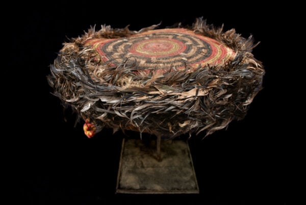 Prestige Hat – feathers, plant fibre – Tikar – Cameroon (1 of 9)