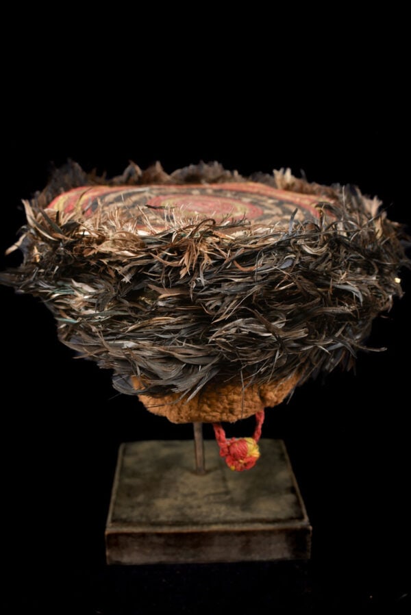 Prestige Hat – feathers, plant fibre – Tikar – Cameroon - 5
