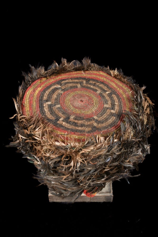Prestige Hat – feathers, plant fibre – Tikar – Cameroon - 6
