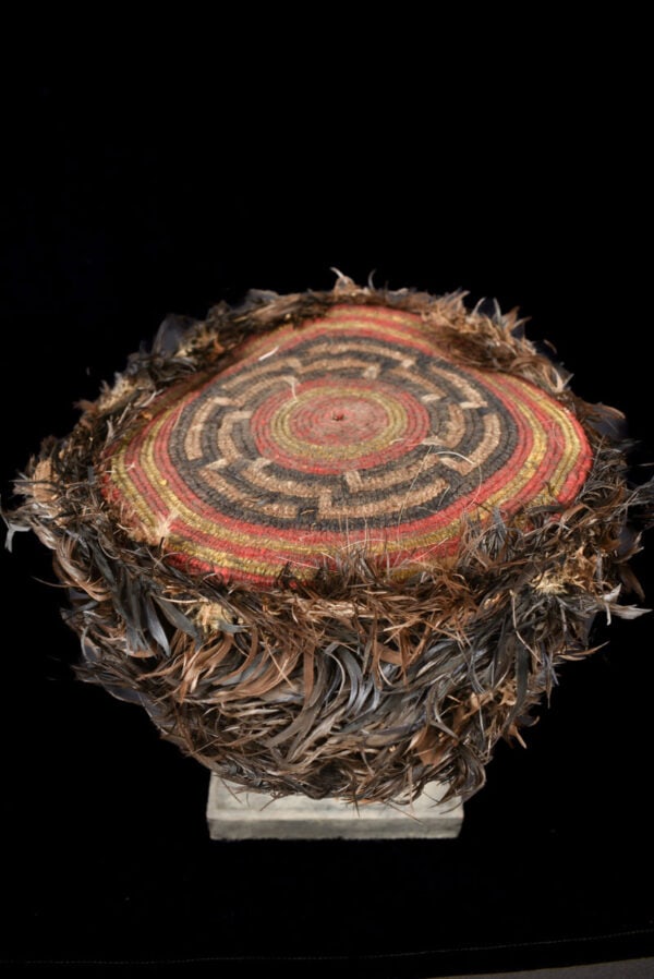 Prestige Hat – feathers, plant fibre – Tikar – Cameroon - 9