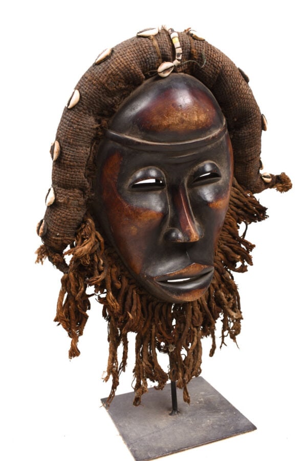 Mask – Wood, Shell, Fabric – Dan – Ivory Coast - 5