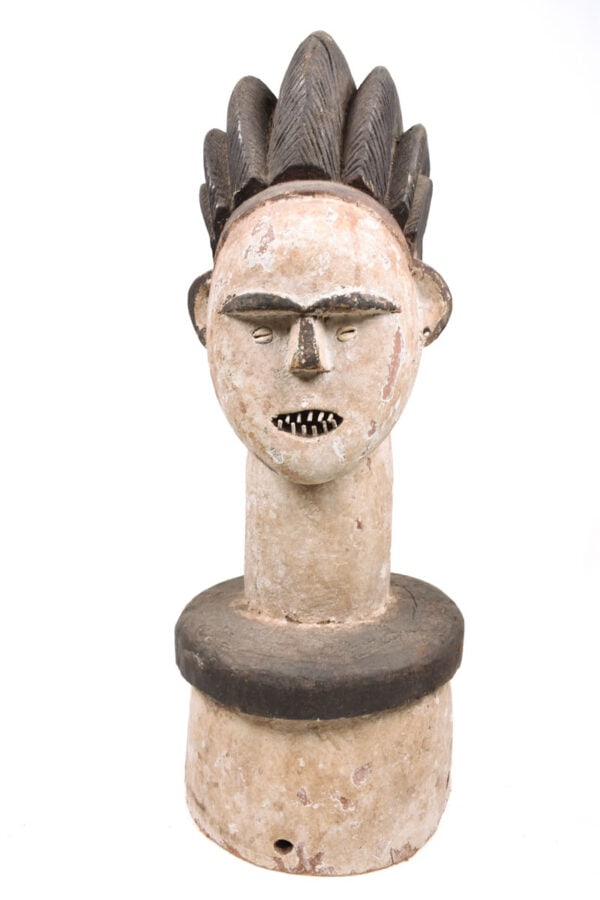 Reliquary Figure – Wood – Ambete – Gabon: Beautiful large Ambete reliquary figure from Gabon. The spiritual connection between the living and the dead is given physical form in these reliquary guardians: carved figures that reflect religious 