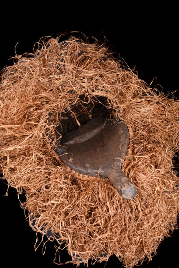 Kakunga mask – Textile, Wood, Raphia – Yaka – Congo - 8