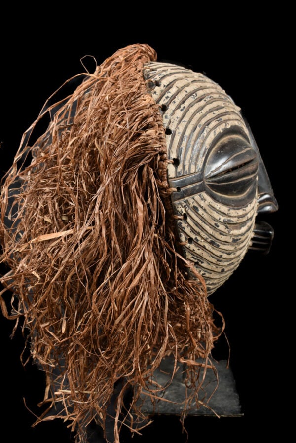 Mask – Wood, Raphia – Luba – DR Congo - 3