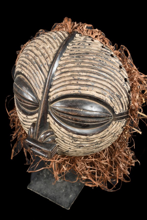 Mask – Wood, Raphia – Luba – DR Congo - 6