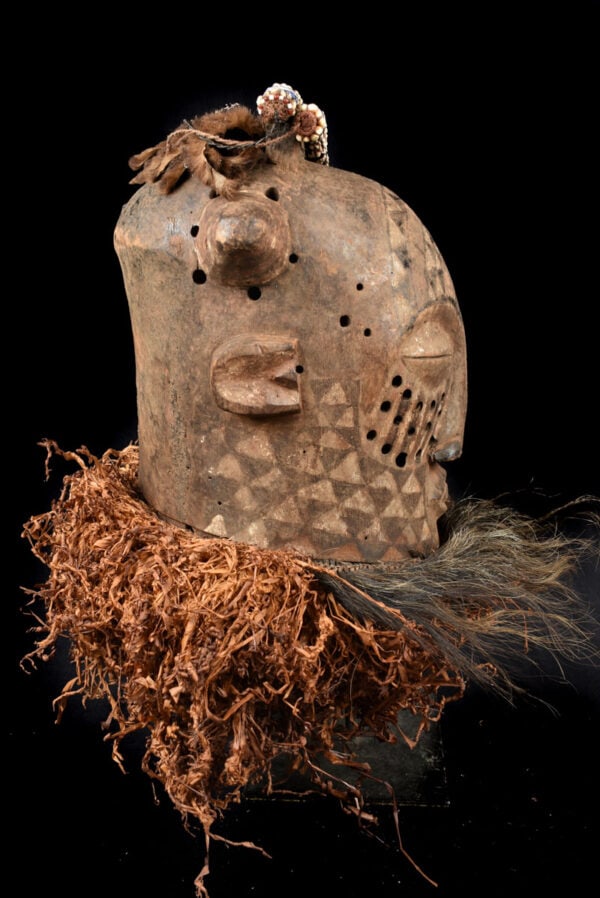 Mask – Wood, Raphia, Beads – Kuba – DR Congo - 3