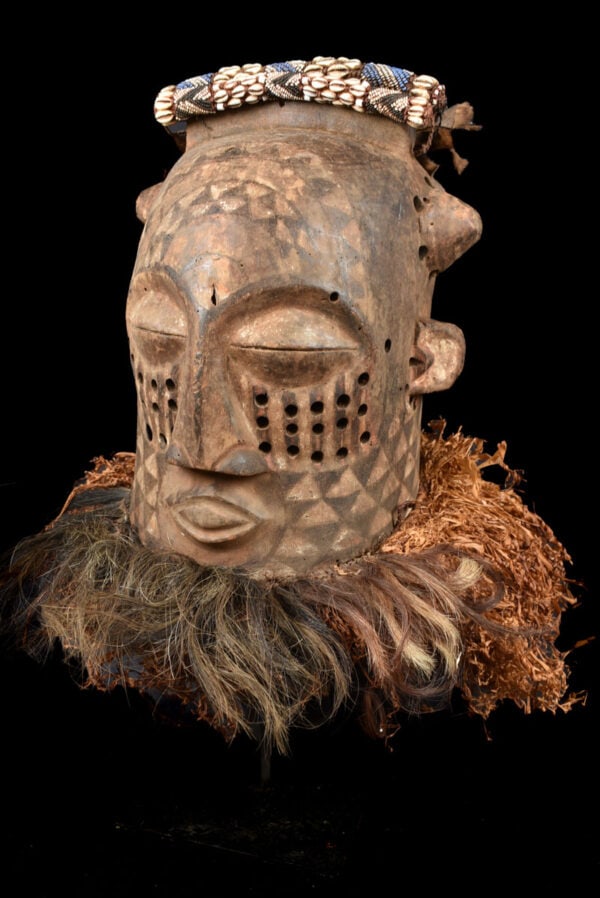 Mask – Wood, Raphia, Beads – Kuba – DR Congo - 5