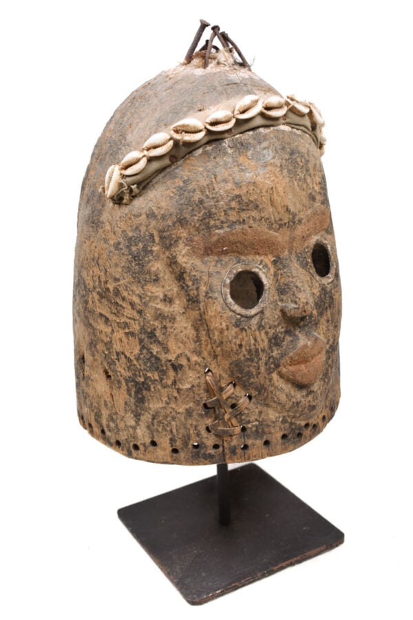 Helmet Mask – Wood, Shell, Nail – Dan – Ivory Coast - 3