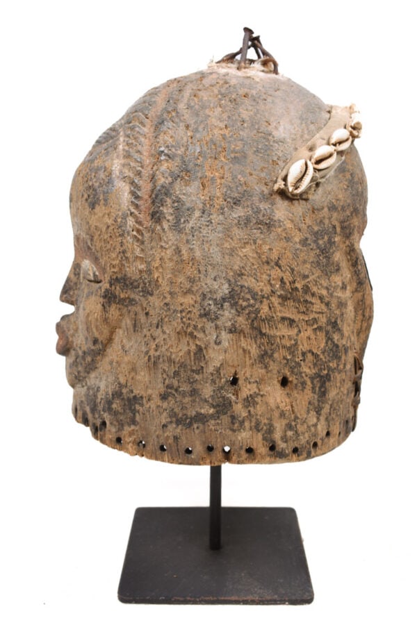 Helmet Mask – Wood, Shell, Nail – Dan – Ivory Coast - 4