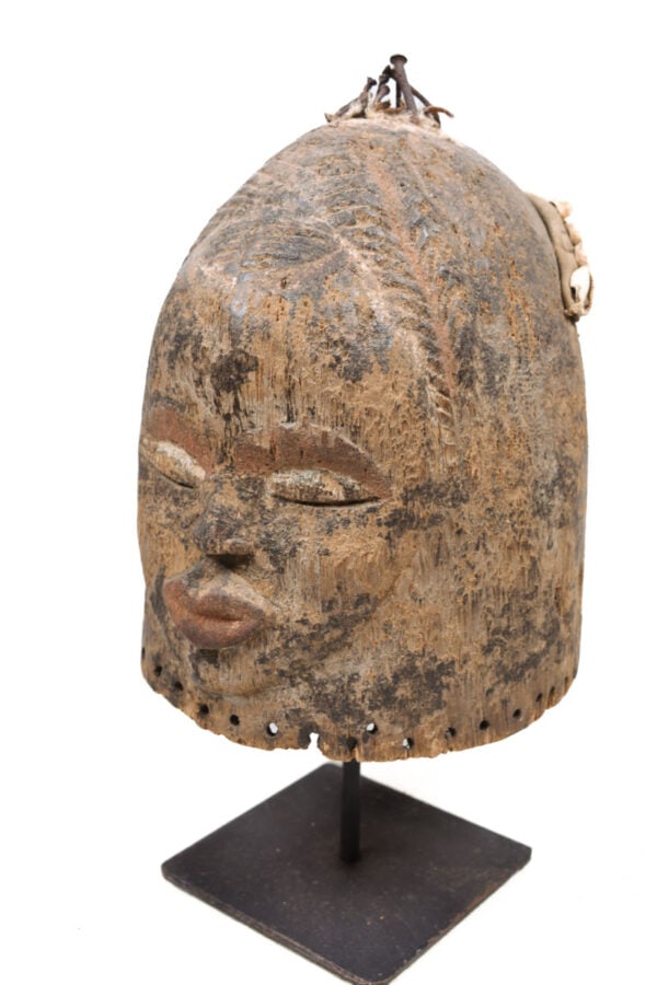 Helmet Mask – Wood, Shell, Nail – Dan – Ivory Coast - 5