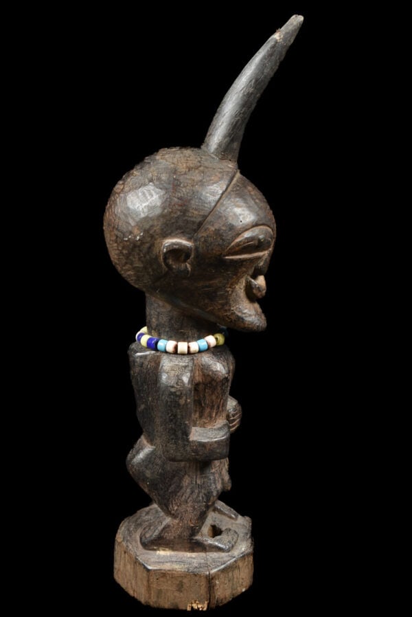Power Figure – Wood, Horn, Beads – Songye – Congo - 4