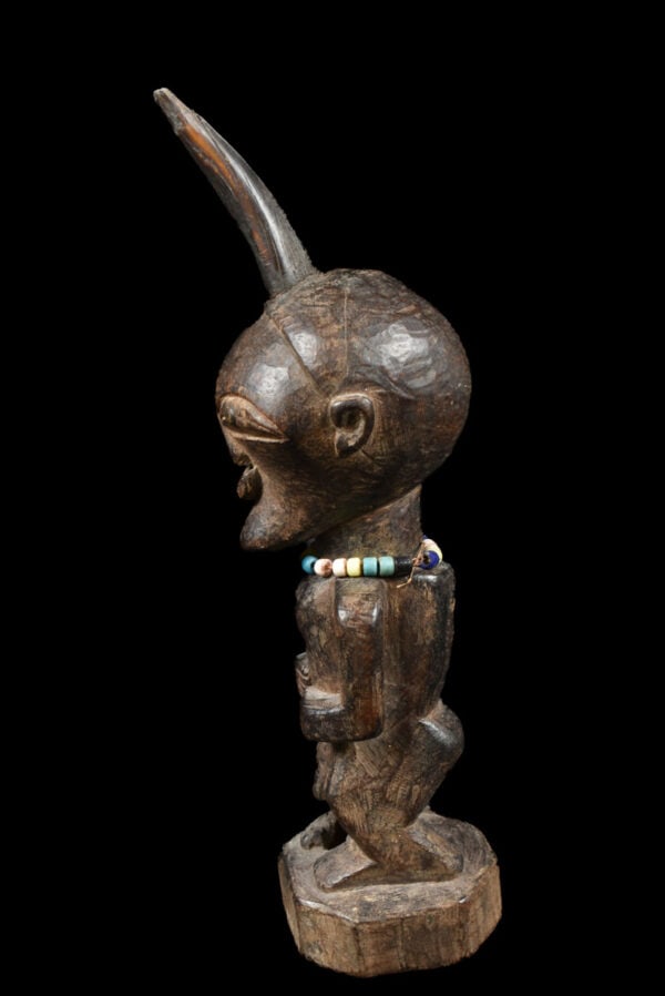 Power Figure – Wood, Horn, Beads – Songye – Congo - 6