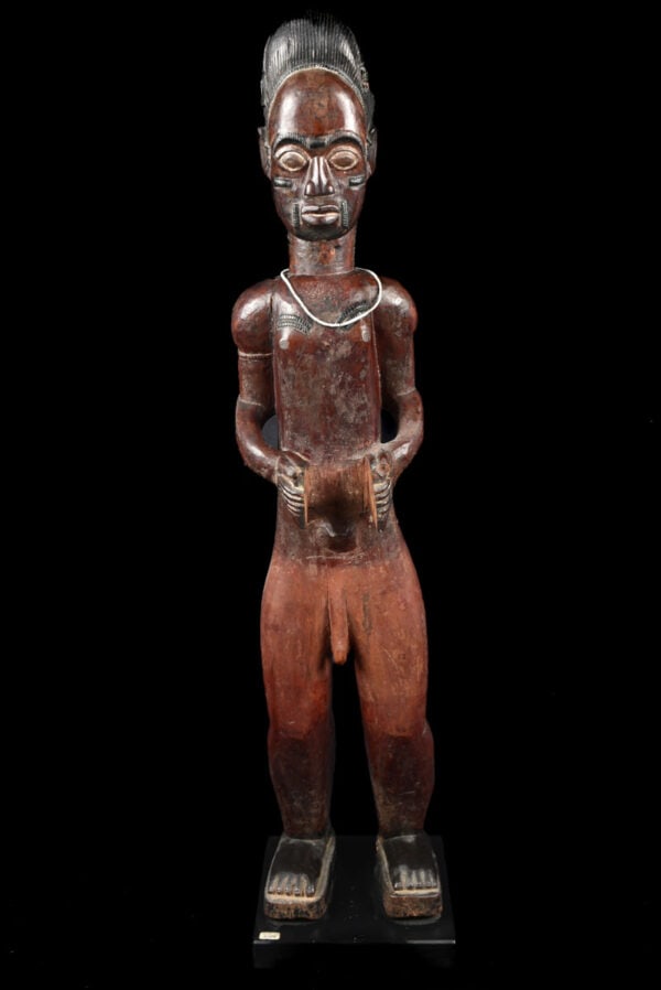 Ancestor figure – Baule – Wood – Ivory Coast – Schädler certificate - 2