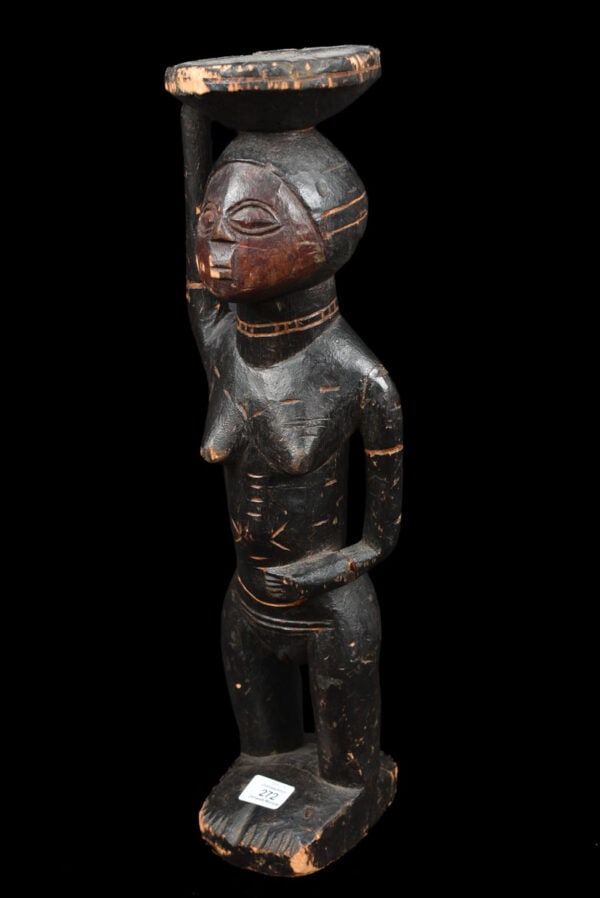 Bowl-barrier Figure – Wood – Luba / Zela – Congo DRC - 2