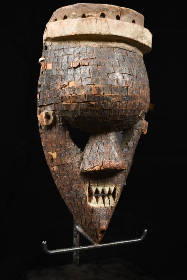 Initiation mask – Wood, Copper – Salampasu – Congo - 4