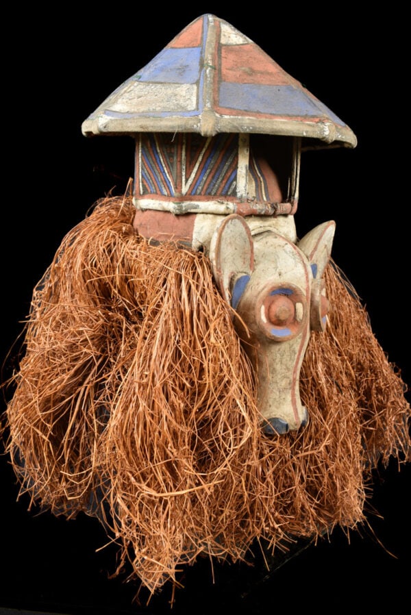 Kakunga mask – Textile, Wood, Raphia – Yaka – Congo - 2