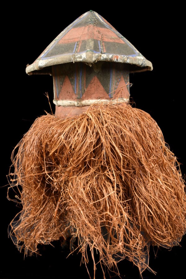 Kakunga mask – Textile, Wood, Raphia – Yaka – Congo - 4