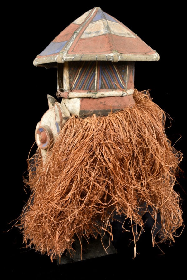 Kakunga mask – Textile, Wood, Raphia – Yaka – Congo - 5
