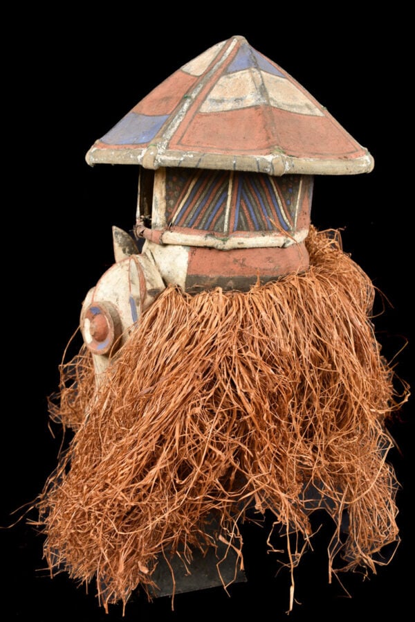 Kakunga mask – Textile, Wood, Raphia – Yaka – Congo - 6