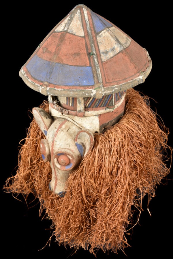 Kakunga mask – Textile, Wood, Raphia – Yaka – Congo - 7