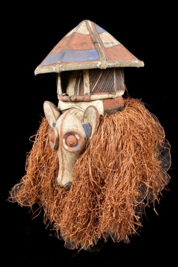 Kakunga mask – Textile, Wood, Raphia – Yaka – Congo - 9