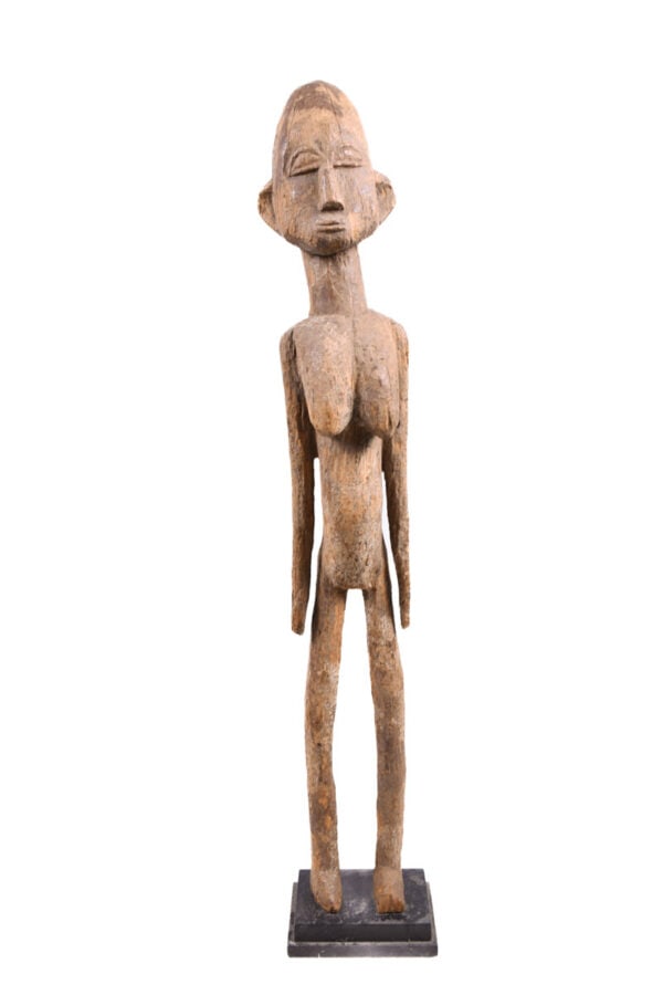 Ancestor Figure – Wood – Lobi – Burkina Faso: Authentic Lobi figure from the Manfred Schäfer collection. Lobi Figures are the enigmatic, brooding sculpture that protect the Lobi people of Burkina Faso. Most are frontal, symmetrical and
