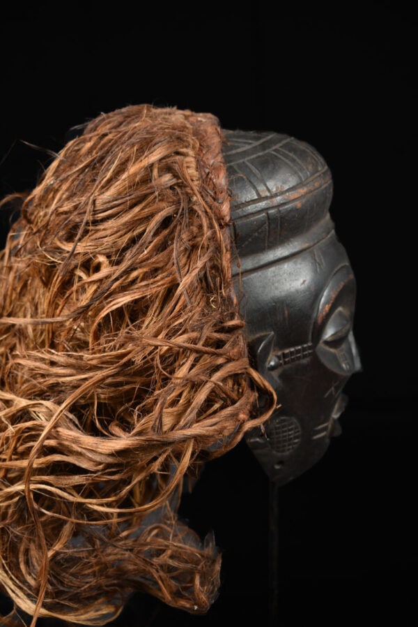 Mask – Wood, Raphia – Chokwe – Congo DRC - 3