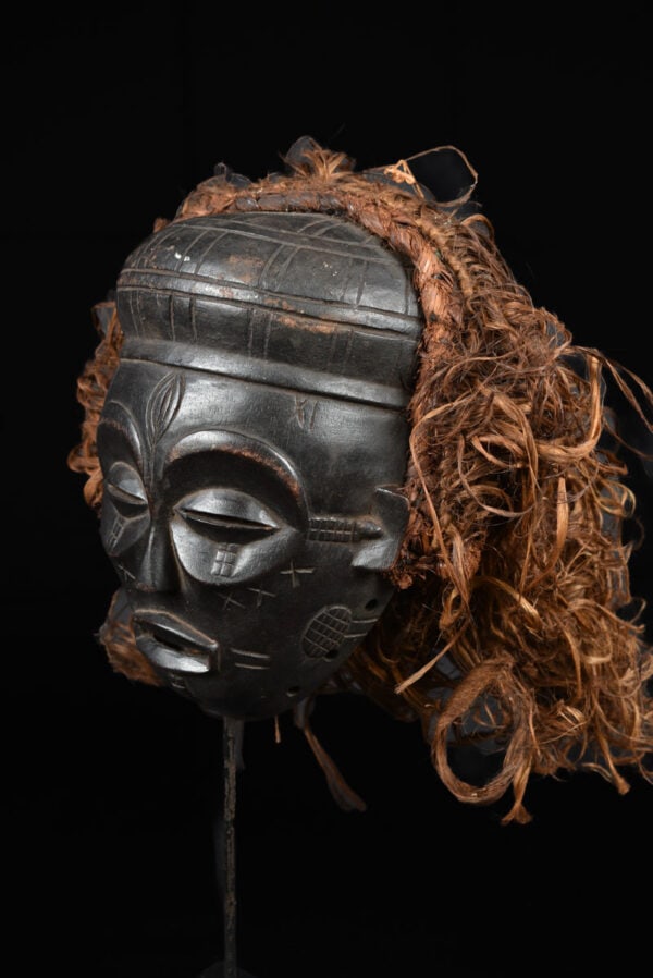 Mask – Wood, Raphia – Chokwe – Congo DRC - 6