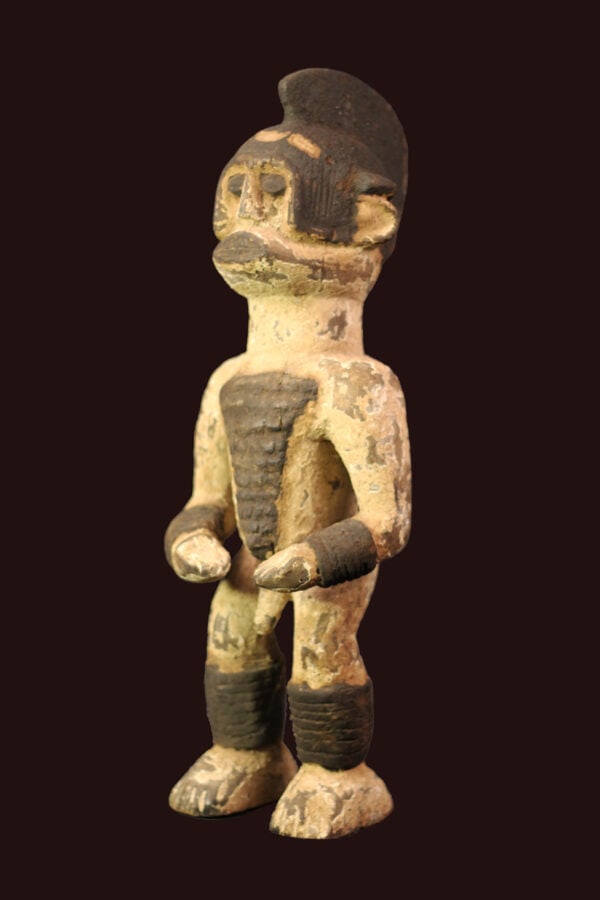 Figure- Wood – Igbo – Nigeria: Standing wooden figure from the Igbo people of Nigeria. The 8,000.000 IGBO people – who live primarily from farming – settled in the northern part of the Niger River Delta, in an area of