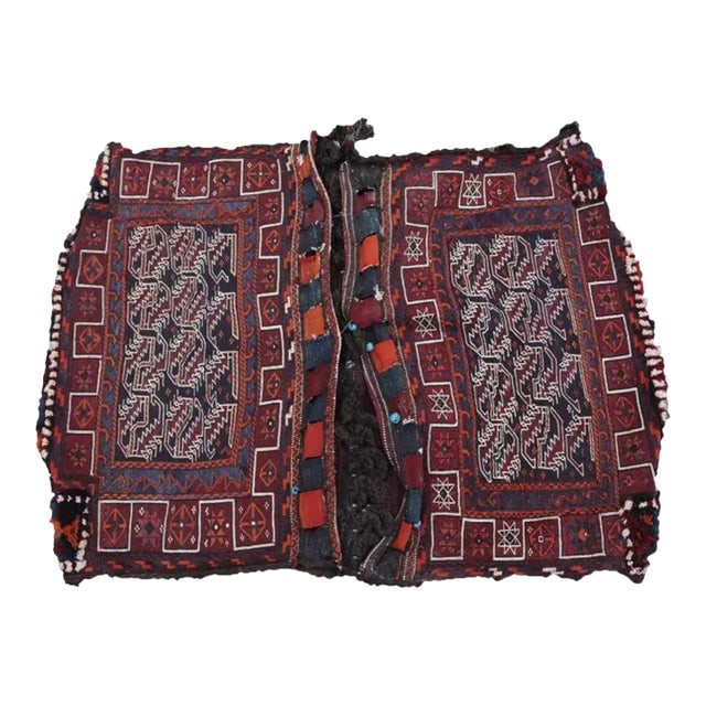 Antique Bakhtiari double bag: Title:Antique Bakhtiari double bag Size/ Format:3.01x4.03 Origin:Unknown Material:wool Reserve: $450.00 Shipping: Domestic: Flat-rate of $75.00 to anywhere within the contiguous U.S. International: Fo