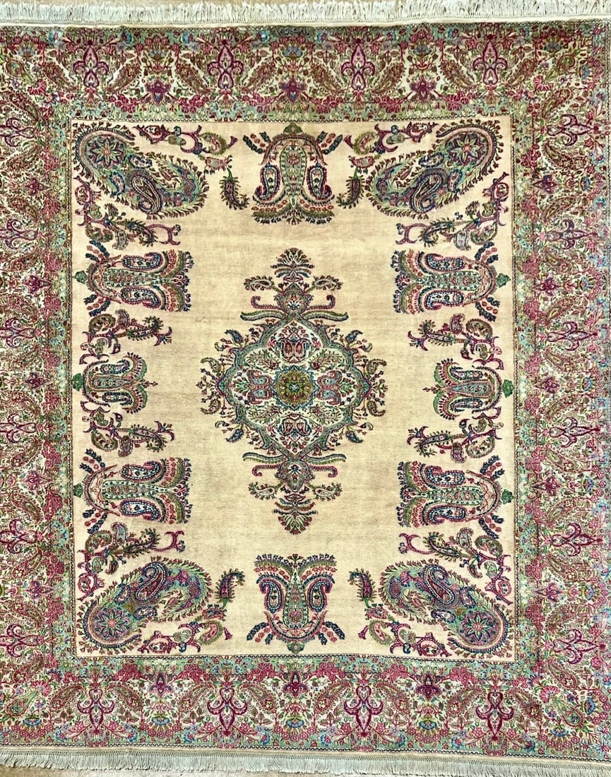 Persian Kerman Hand Knotted Semi-Antique Oriental Rug 9'9" x 12'3" (1 of 13)