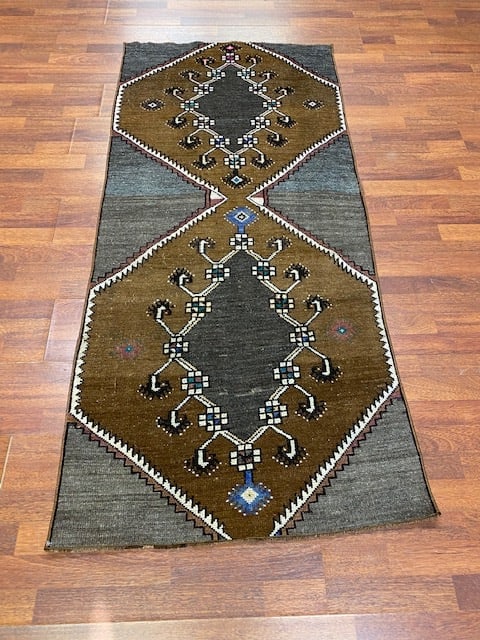 Antique Turkish Geometric Runner-4738/106: Title:Antique Turkish Geometric Runner-4738/106 Description:Decorative antique Turkish Runner, from central Turkey, size 2 ft. 10 inches by 6 ft. 2 inches, circa 1920, excellent condition, wool weft a