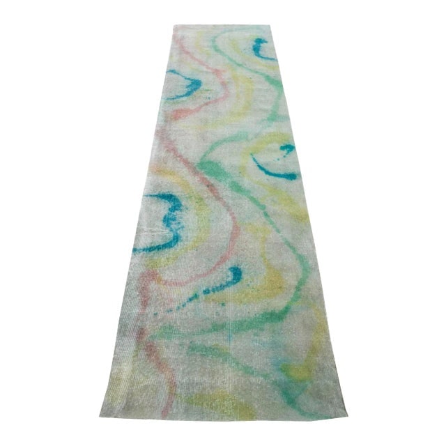 Vintage Modern runner: Title:Vintage Modern runner Size/ Format:3.02x12.04 Origin:Turkey Material:wool Reserve: $300.00 Shipping: Domestic: Flat-rate of $65.00 to anywhere within the contiguous U.S. International: Foreign s