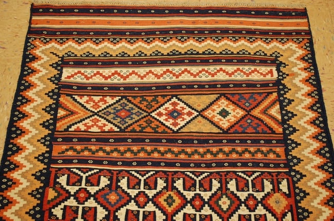 CAUCASIAN KILIM RUG 3'2" x 4'10" - 11