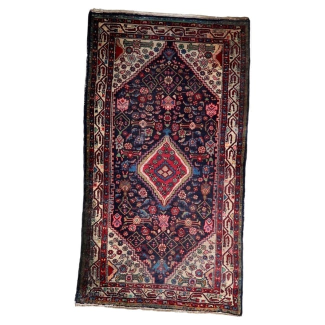 Antique Persian Hamadan Handmade Rug 3.8' x 6.7' 1920s (1 of 13)