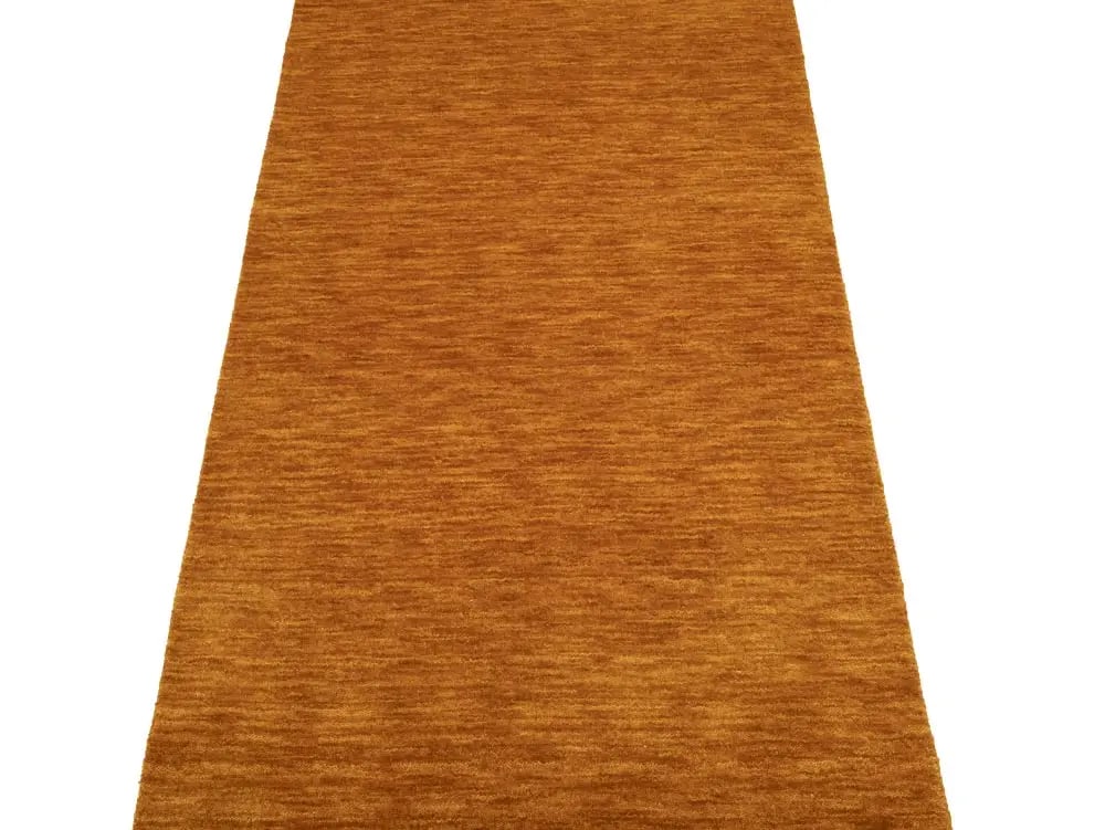 Orange Modern Solid 3X8 Gabbeh Oriental Runner Rug - 11