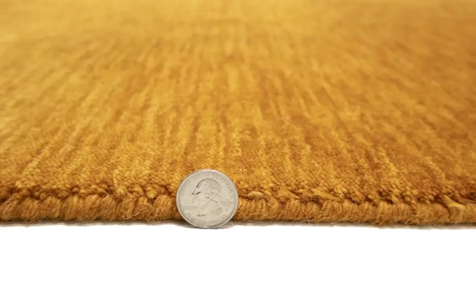 Orange Modern Solid 3X8 Gabbeh Oriental Runner Rug - 12