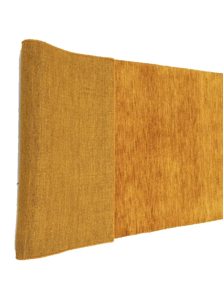 Orange Modern Solid 3X8 Gabbeh Oriental Runner Rug - 13