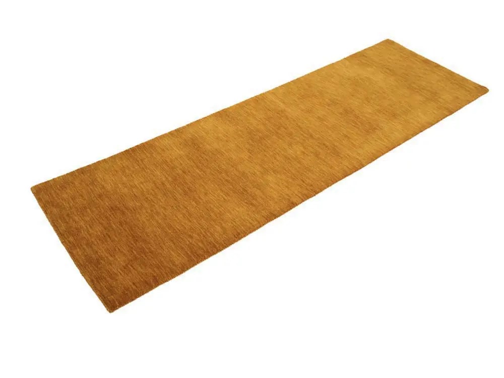 Orange Modern Solid 3X8 Gabbeh Oriental Runner Rug - 3
