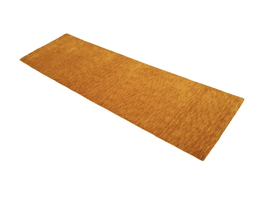 Orange Modern Solid 3X8 Gabbeh Oriental Runner Rug - 4