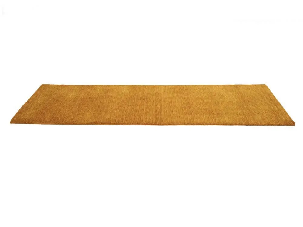 Orange Modern Solid 3X8 Gabbeh Oriental Runner Rug - 5