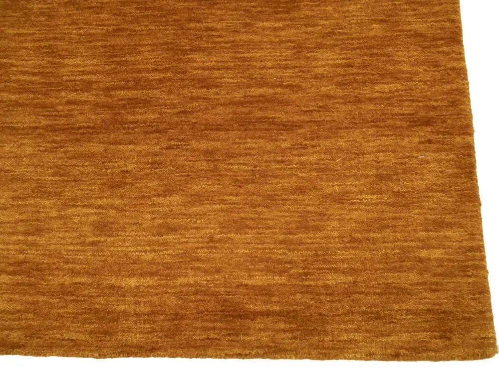 Orange Modern Solid 3X8 Gabbeh Oriental Runner Rug - 8