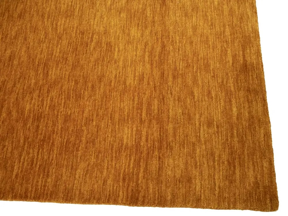 Orange Modern Solid 3X8 Gabbeh Oriental Runner Rug - 9