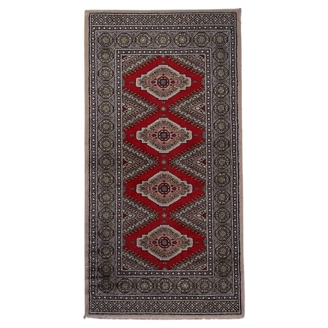 Vintage German Geometric Rug 2.3' x 4.6' (72cm x 142cm) 1970s: Title: Vintage German Geometric Rug 2.3' x 4.6' (72cm x 142cm) 1970s Origin: Germany Dimension:2.3' x 4.6' (72cm x 142cm) Materials:wool Year:1970s Description:Vintage German Geometric Rug - Red &