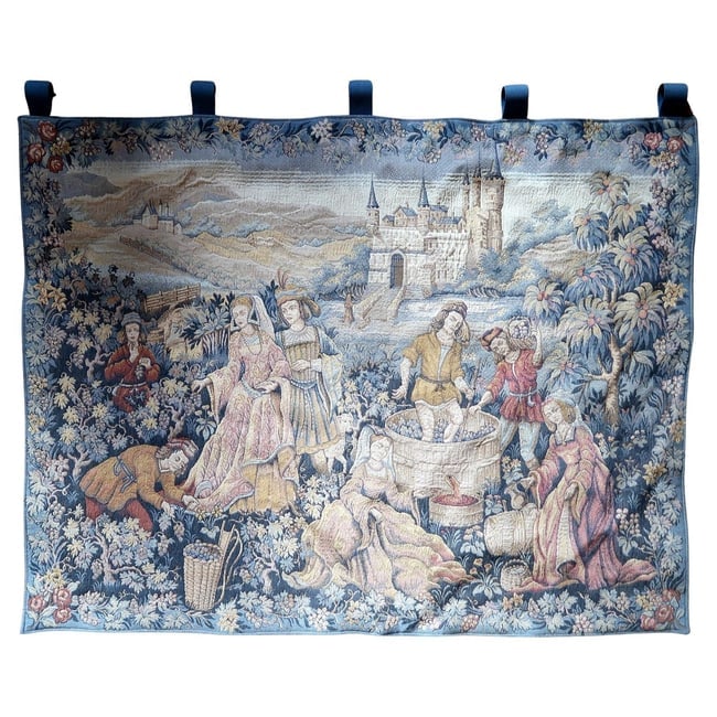 Vintage French Tapestry Wall Hanging by Marc Waymel, 3' x 3.8' (91cm x 117cm), 1960s (1 of 18)