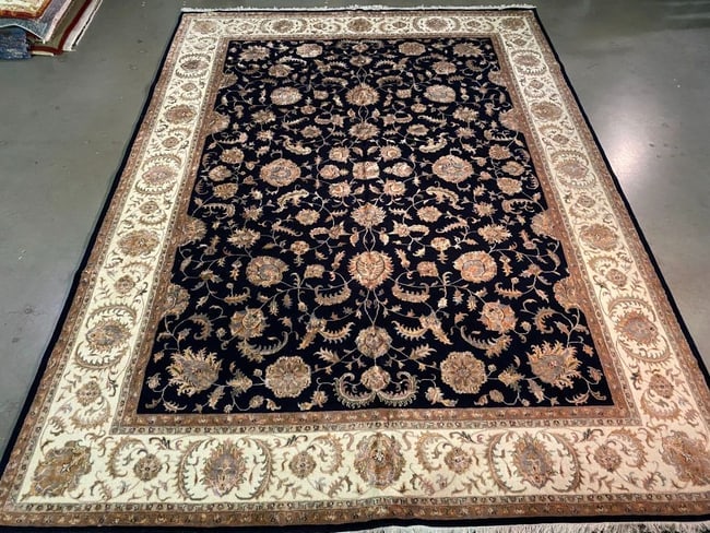 EXQUISITE SILK &WOOL MAHAL DESIGN RUG 8.9x12.2 (1 of 7)