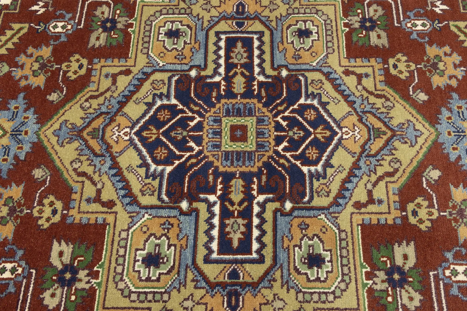 Rusty Red Geometric 8X10 Heriz Serapi Oriental Rug - 10